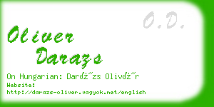 oliver darazs business card